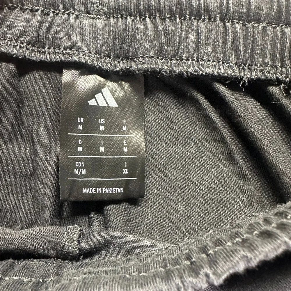 Adidas Pant Mens M Black Polyester Track‎ Tapered Leg Running Jogging Workout